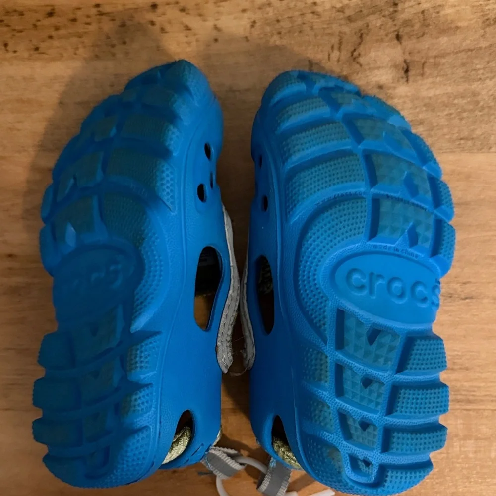 CROCS Kids Blue and Yellow Water Shoes